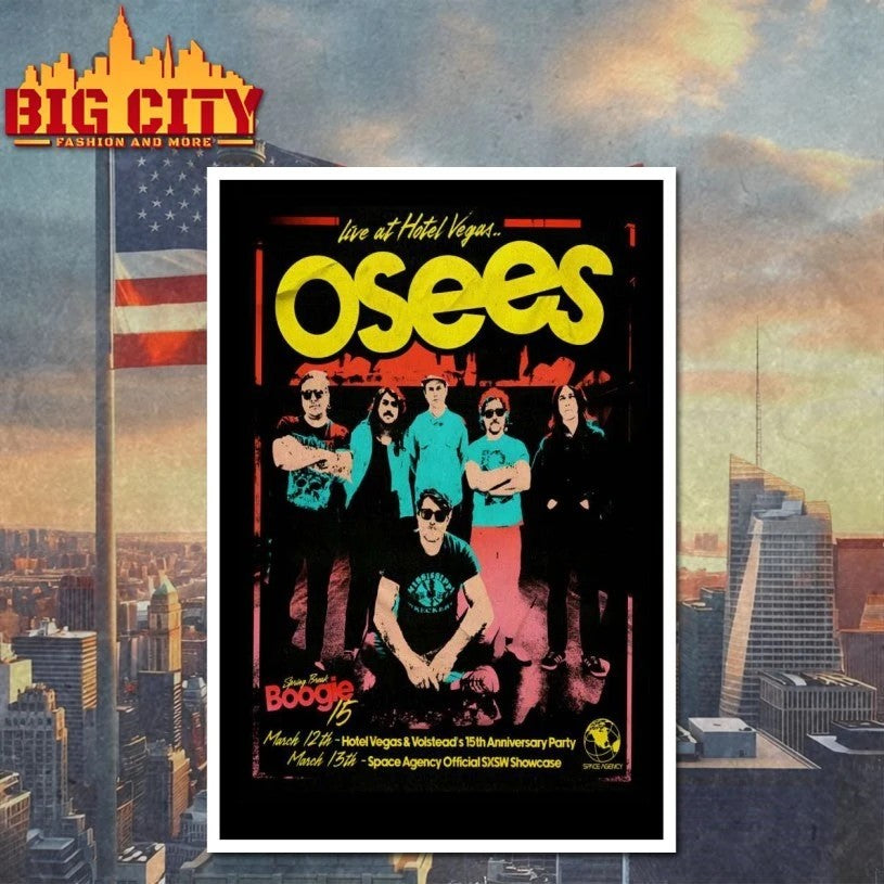 Osees SXSW Hotel Vegas Austin TX Mar 13 2026 Poster t-shirt