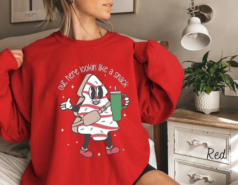 Out Here Lookin Like A Snack Sweatshirt, Boujee Christmas Tree Shirt, Funny Christmas Sweater Hoodie | UrbanDripWear.com