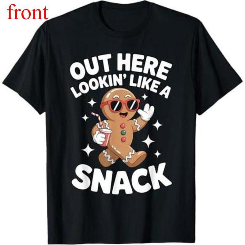 Out Here Looking Like A Snack Gingerbread Man Christmas T-Shirt Hoodie, Sweatshirt | UrbanDripWear.com
