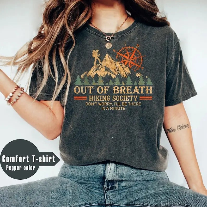 Out of breath hiking society shirt Hoodie, Sweatshirt | UrbanDripWear.com