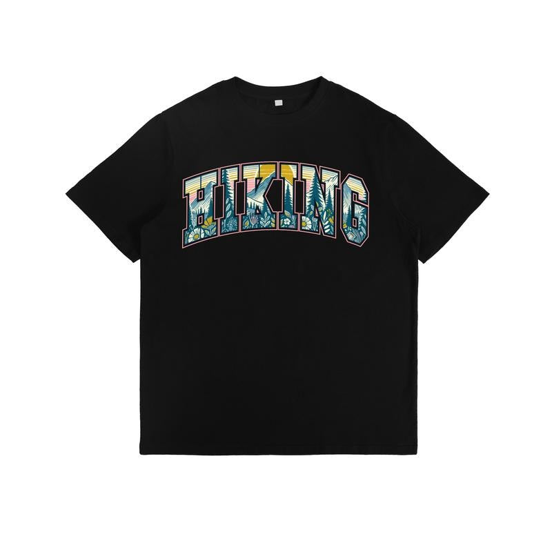 Outdoor - inspired and Stylish T - Shirt: Celebrate the Love for Hiking with a Nature - themed Typographic Design