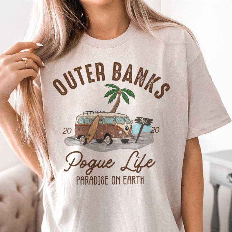 Outer Banks T-Shirt Paradise Tshirt   Tee Paradise on Earth T-Shirts  North Carolina Vacation Tee Surfing Tee Vacation...