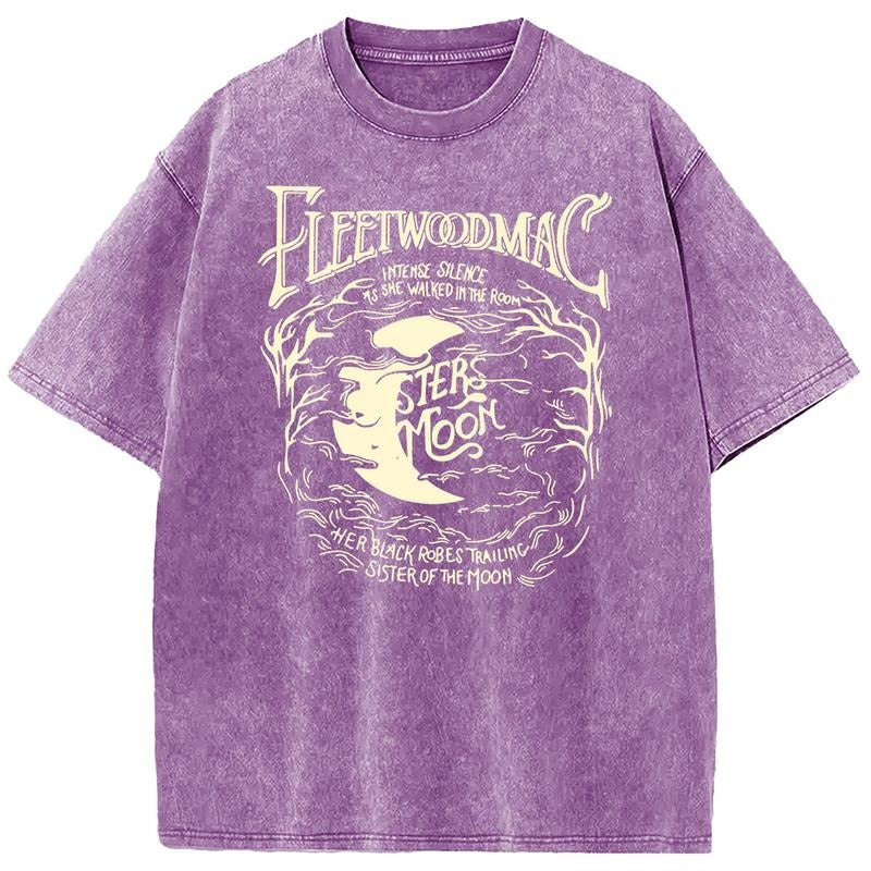 Oversized Acid Wash Heavyweight Cotton T-Shirt for Men and Women Ideal for Outdoor Sports Vintage Moon Hoodie, Sweatshirt