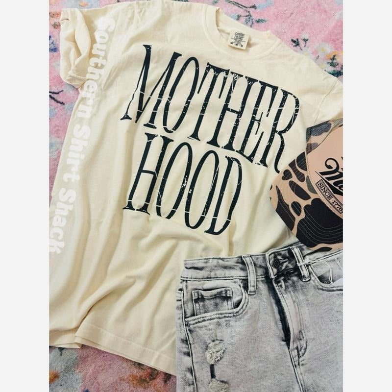 Oversized MotherHood T shirt  | Ivory comfort colors t shirt Hoodie, Sweatshirt | UrbanDripWear.com