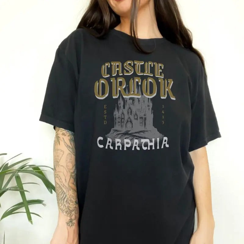 Oversized Nosfuratu Castle Orlok Travel Shirt, Count Orlok shirt, Nosferatu Shirt, Gift for Horror Fans, Horror Movie...