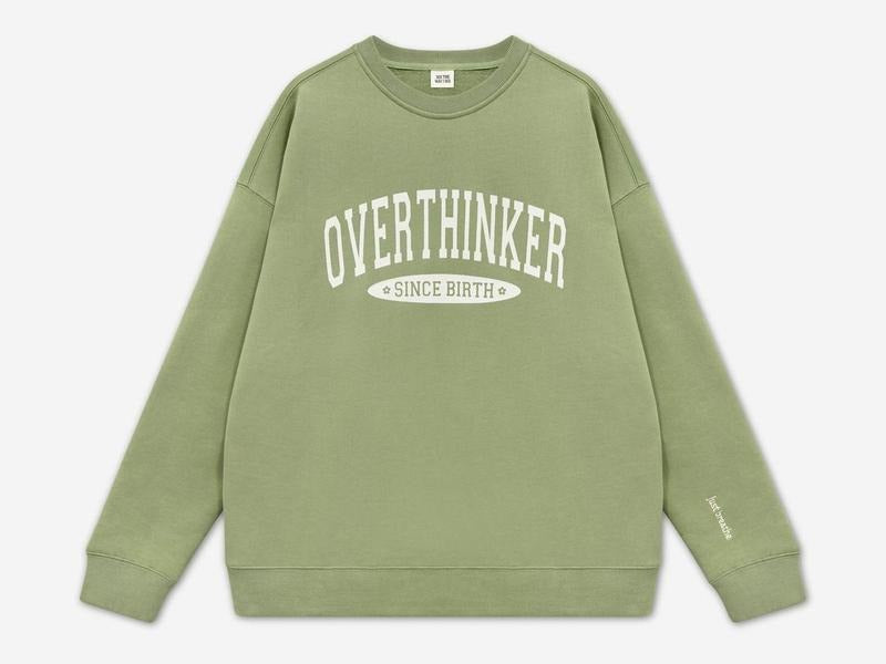 Overthinker Since Birth Crewneck Sweatshirt DRG, Classic Cotton T-Shirts, Hoodie | UrbanDripWear.com