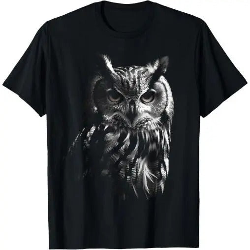 Owl Artwork - Bird Art Animal Owl T-Shirt Made in USA Hoodie, Sweatshirt | UrbanDripWear.com