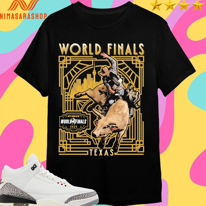 PBR World Finals 2025 Art Deco Bull Rider Texas Shirts