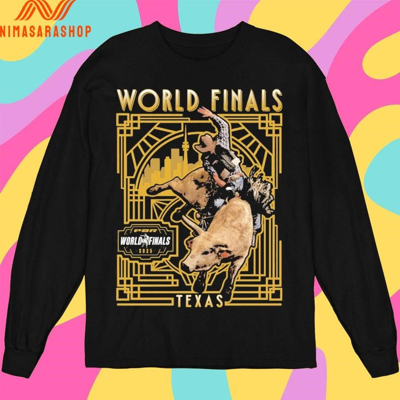PBR World Finals 2025 Art Deco Bull Rider Texas Shirts