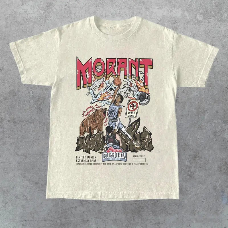 PE Ja Morant Planet Euphoria Shirt, 90s Unisex Streetwear Tee Hoodie, Sweatshirt | UrbanDripWear.com