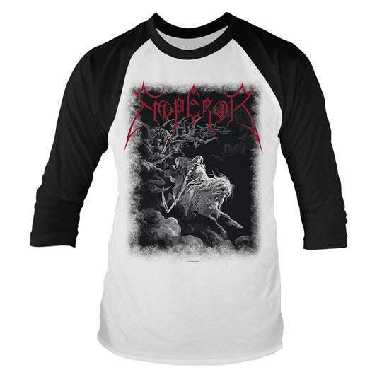 Emperor Unisex Raglan T-shirt: Rider (White/Black)