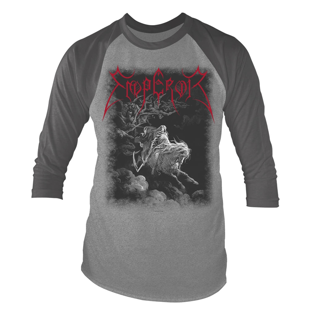 Emperor Unisex Raglan T-shirt: Rider (Grey Marl/Charcoal)