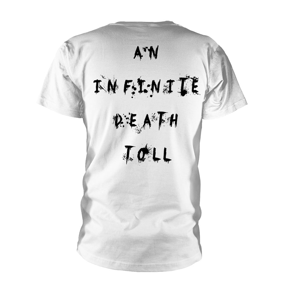 Evile Unisex T-shirt: Hell Unleashed (White) (back print)