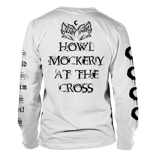 Leviathan Unisex Long Sleeved T-Shirt: Howl (White) (Back Print)