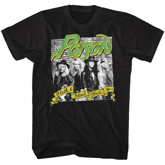 POISON Eye-Catching T-Shirt, Flesh & Blood Tour 90