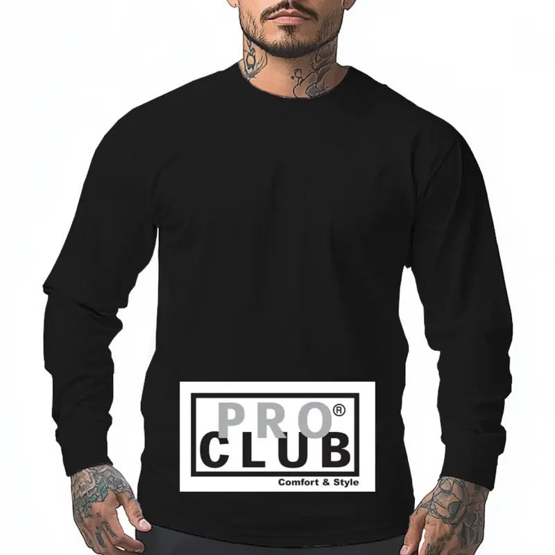 PROCLUB Heavyweight Long Sleeve T Shirts for Men Hoodie, Sweatshirt | UrbanDripWear.com
