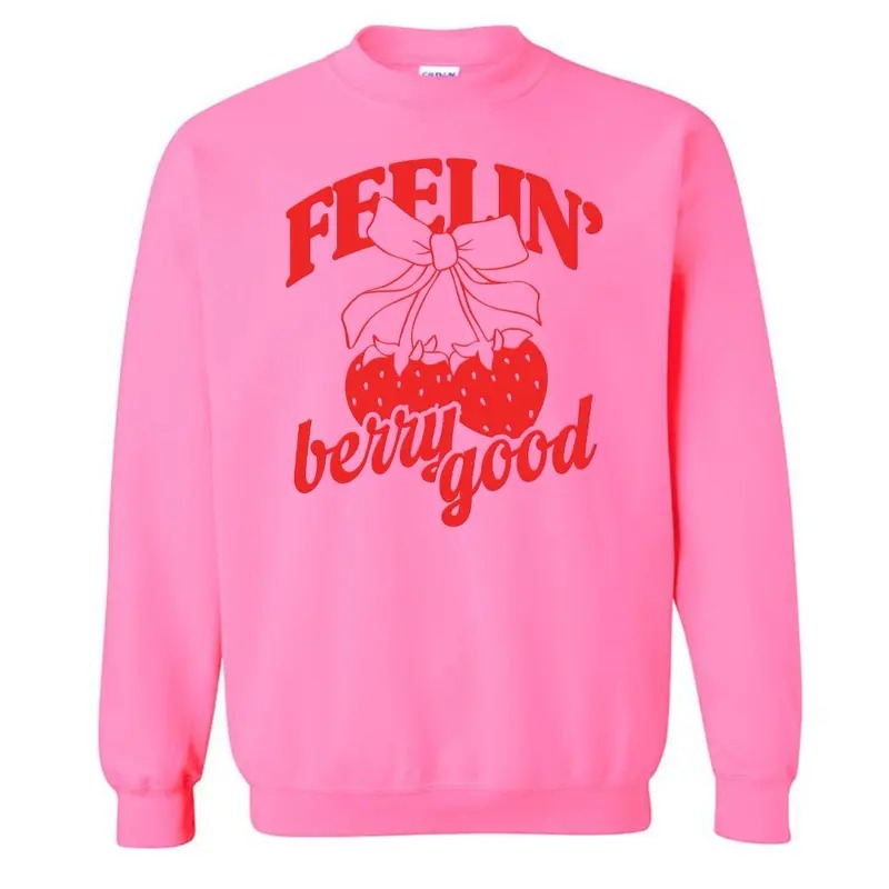 PUFF 'Berries & Bows' Lightweight Sweatshirt T-Shirts, Hoodie | UrbanDripWear.com