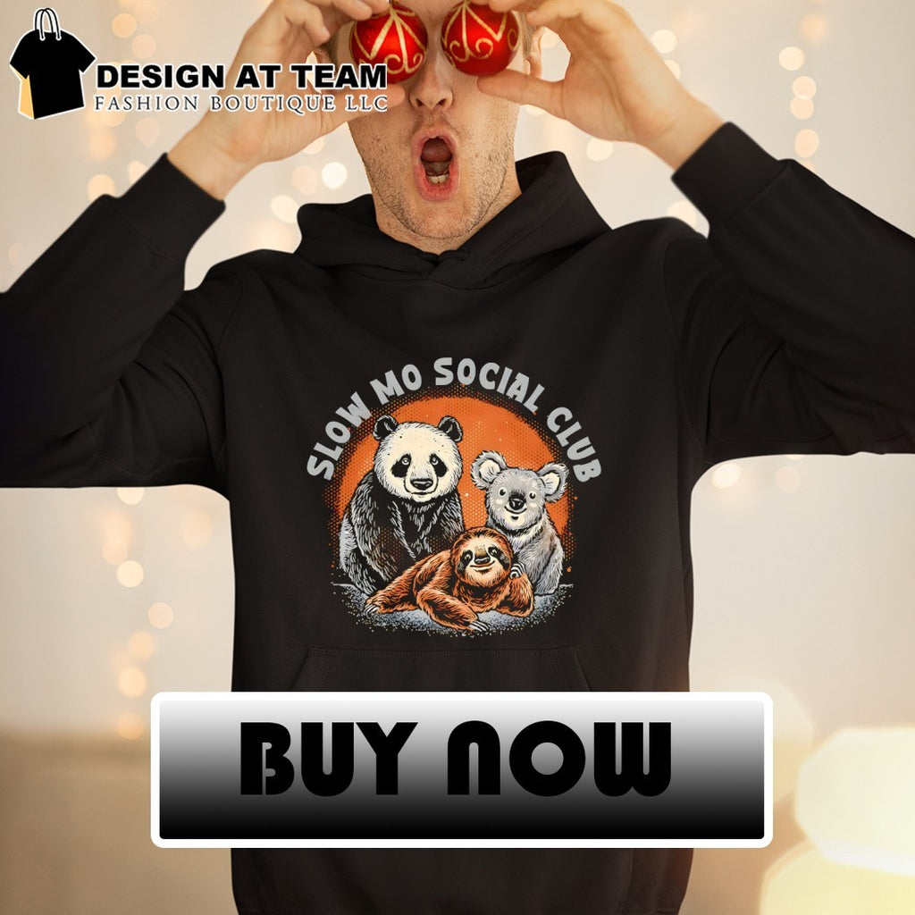 Panda koala and sloth Slow Mo Social Club shirt