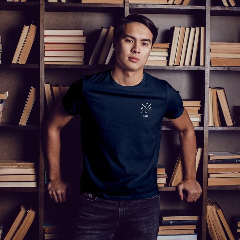 Papa Cross T-shirt Navy Personalized With Name Hoodie, T-shirt and sweater Sweatshirt | UrbanDripWear.com