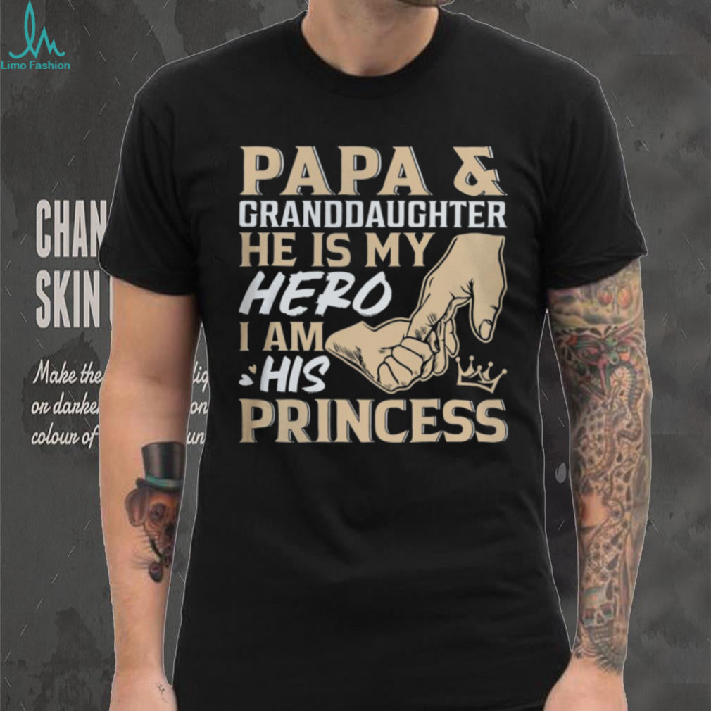 Papa and Granddaughter Hero and Princess Father’s Day T Shirt