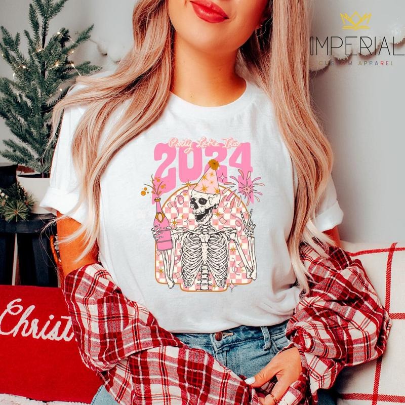 Party Like It's 2024 T-Shirt, New Years Eve Sweatshirt, NYE Sweatshirt, 2024 Sweatshirt Hoodie | UrbanDripWear.com