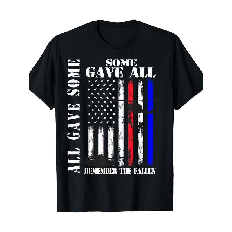Patriotic "All Gave Some, Some Gave All" Veteran Memorial Day T-Shirt