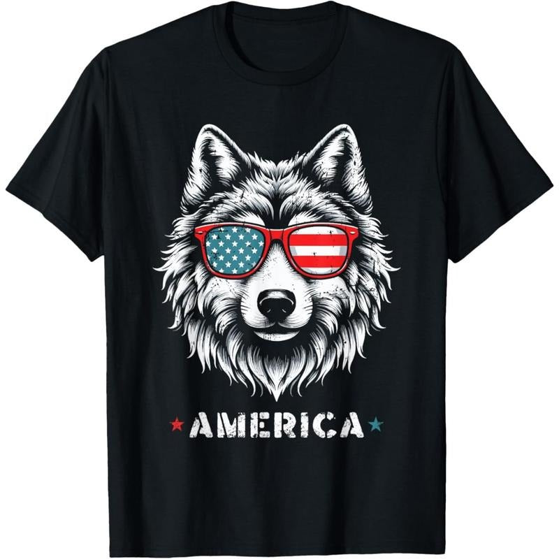 Patriotic 4th Of July Wolf USA American Flag Great Merica T-Shirt.made in usa Hoodie, Sweatshirt | UrbanDripWear.com