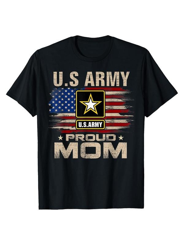 Patriotic Army Mom T-Shirt Made With 100 Percent Cotton Comfort Summer Streetwear Hoodie, Sweatshirt | UrbanDripWear.com