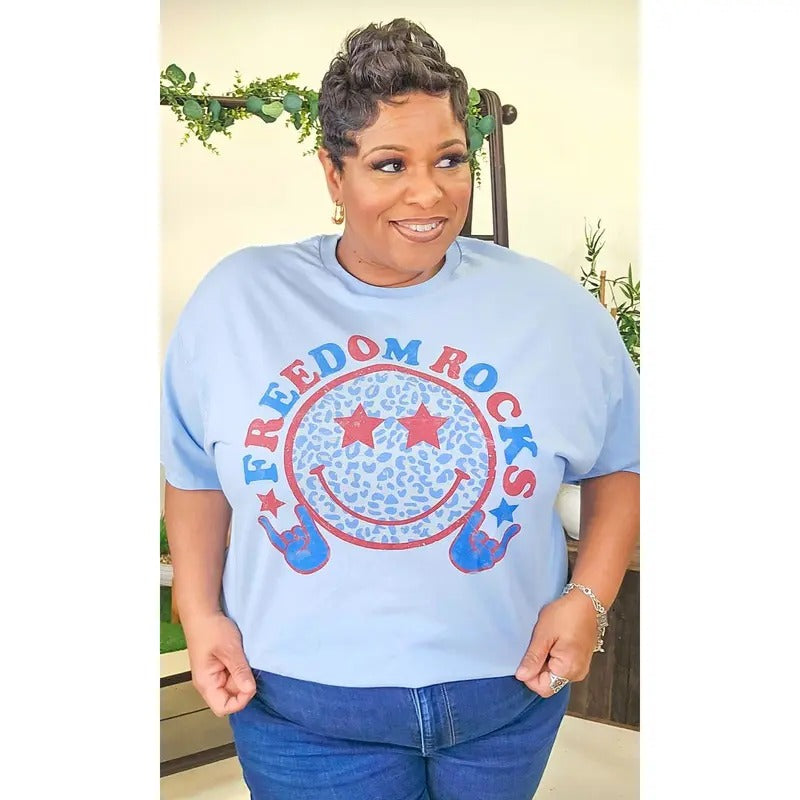 Patriotic Freedom Rocks Graphic Shirt Hoodie, Sweatshirt | UrbanDripWear.com