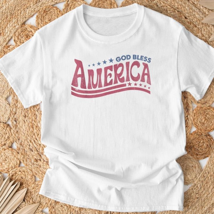 Patriotic T - Shirt with Inspiring "God Bless America" Motif Hoodie, Sweatshirt | UrbanDripWear.com