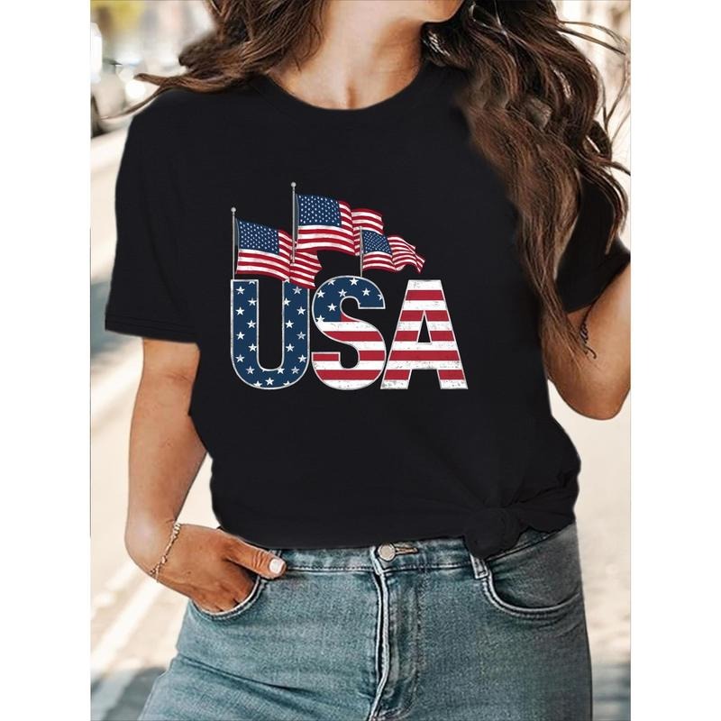 Patriotic USA Flag Design Women'S Comfit T-Shirt Hoodie, Sweatshirt | UrbanDripWear.com