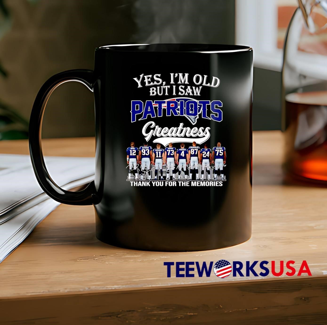 Patriots Memories Yes I’m Old But I Saw Greatness Players Signature T-Shirt