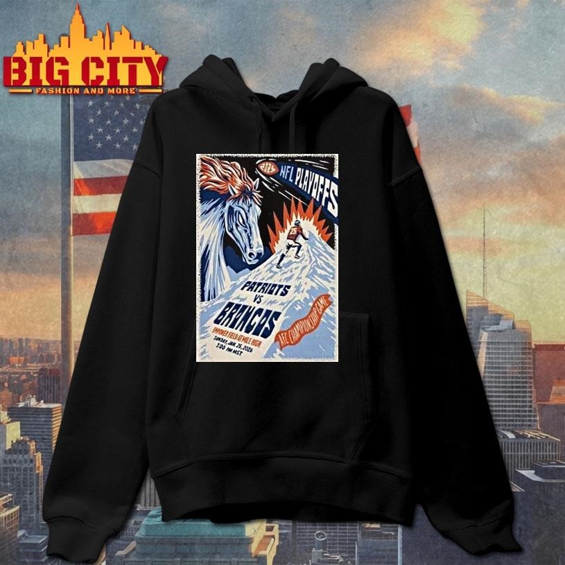 Patriots Vs Broncos Jan 25 2026 Afc Championship Game Shirt