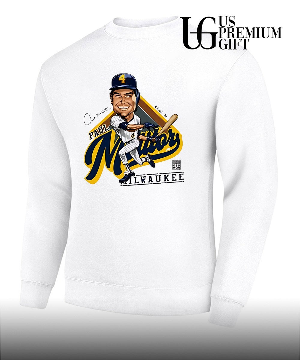 Paul Molitor Milwaukee Brewers baseball Distressed caricature signature shirt