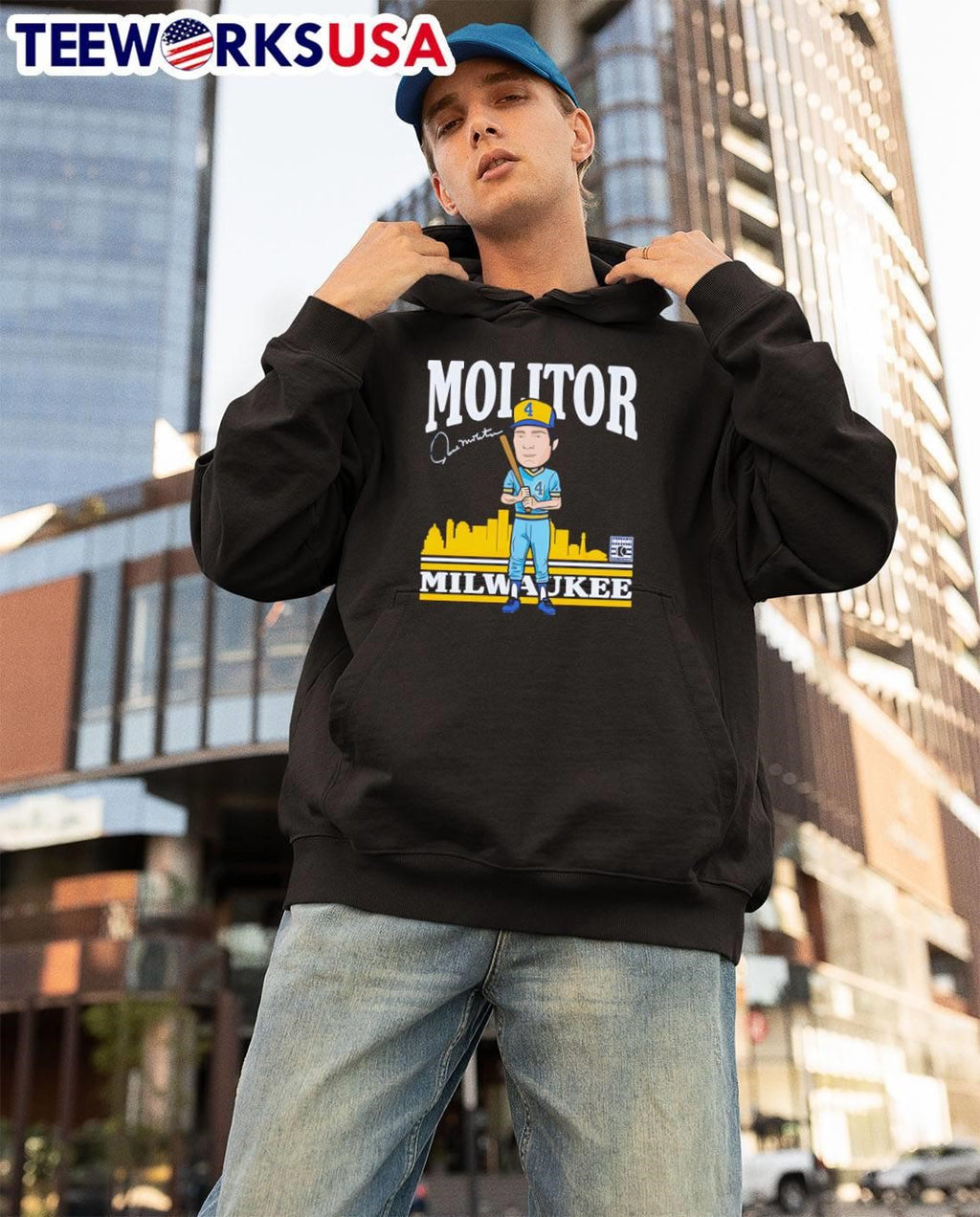 Paul Molitor Signature Baseball Cartoon Milwaukee Brewers shirt