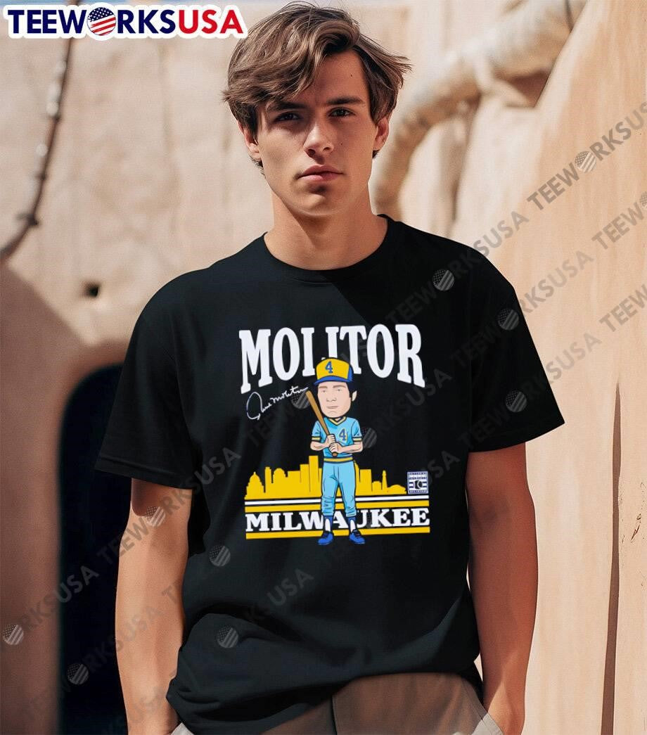 Paul Molitor Signature Baseball Cartoon Milwaukee Brewers shirt