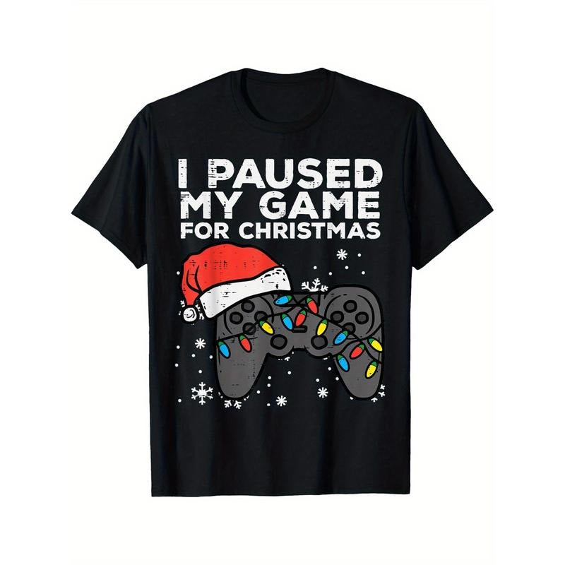 Paused My Game Christmas Gamer Xmas Men Boys Kids Youth Teen T-Shirt made in usa Hoodie, Sweatshirt | UrbanDripWear.com