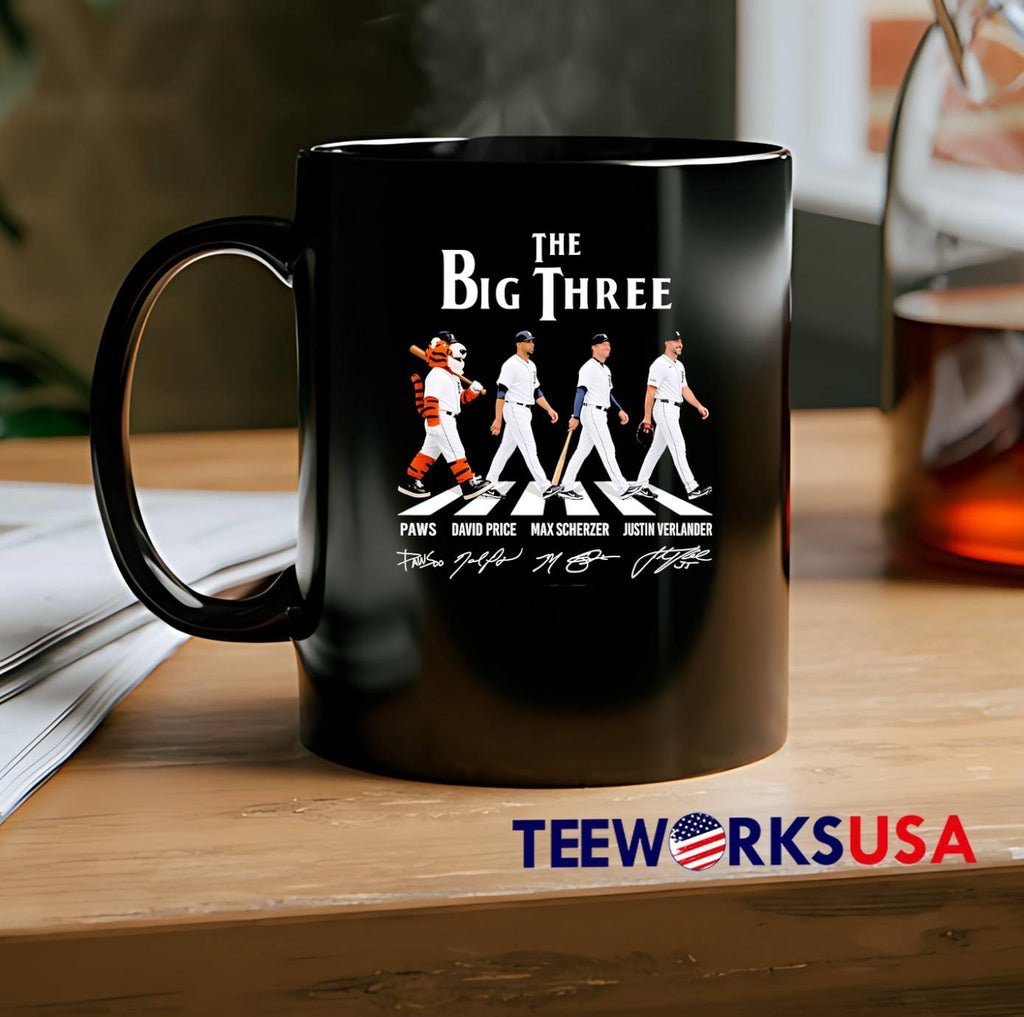 Paws David Price Max Scherzer Justin Verlander The Big Three Detroit Tigers Shirt