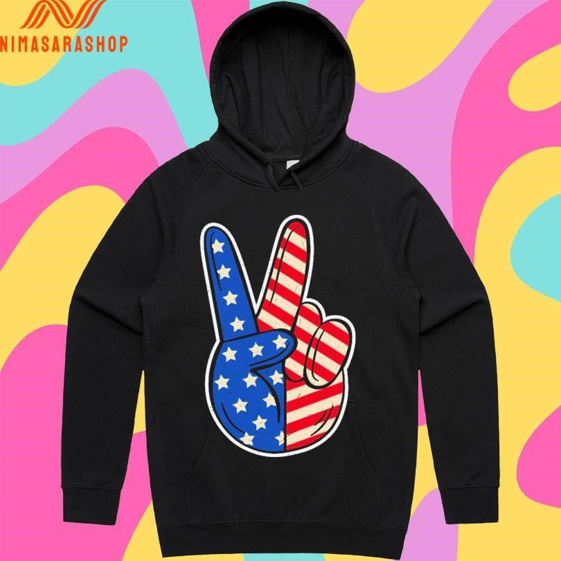 Peace Sign American Flag Shirts