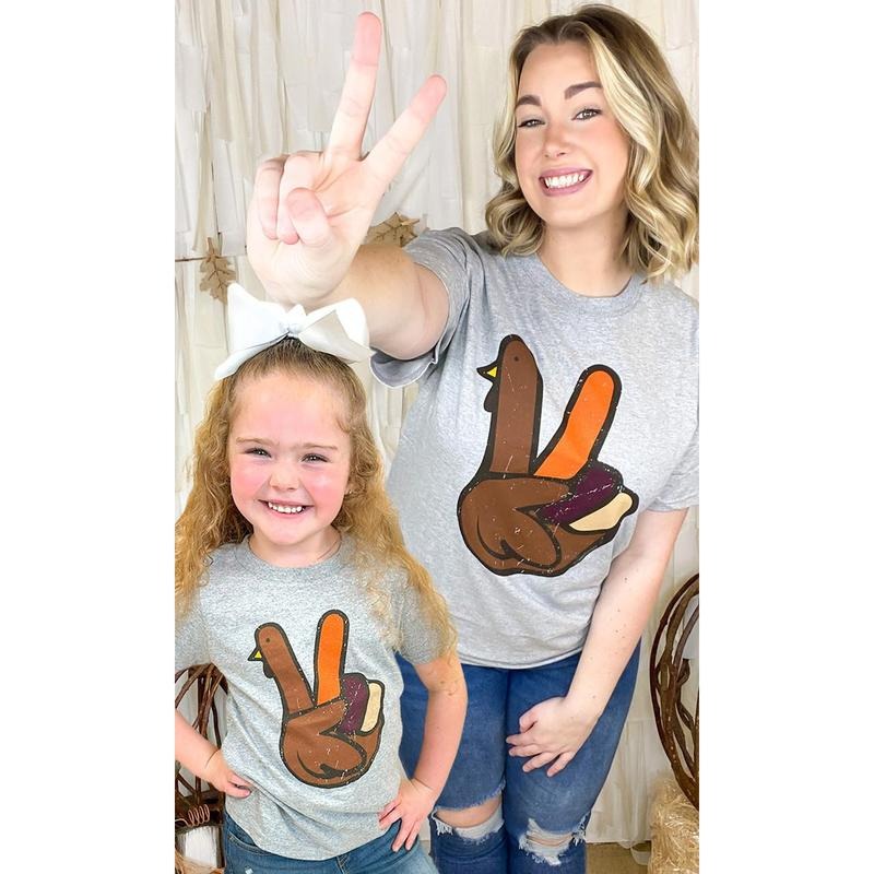 Peace Sign Turkey Thanksgiving T-Shirt Hoodie, Sweatshirt | UrbanDripWear.com