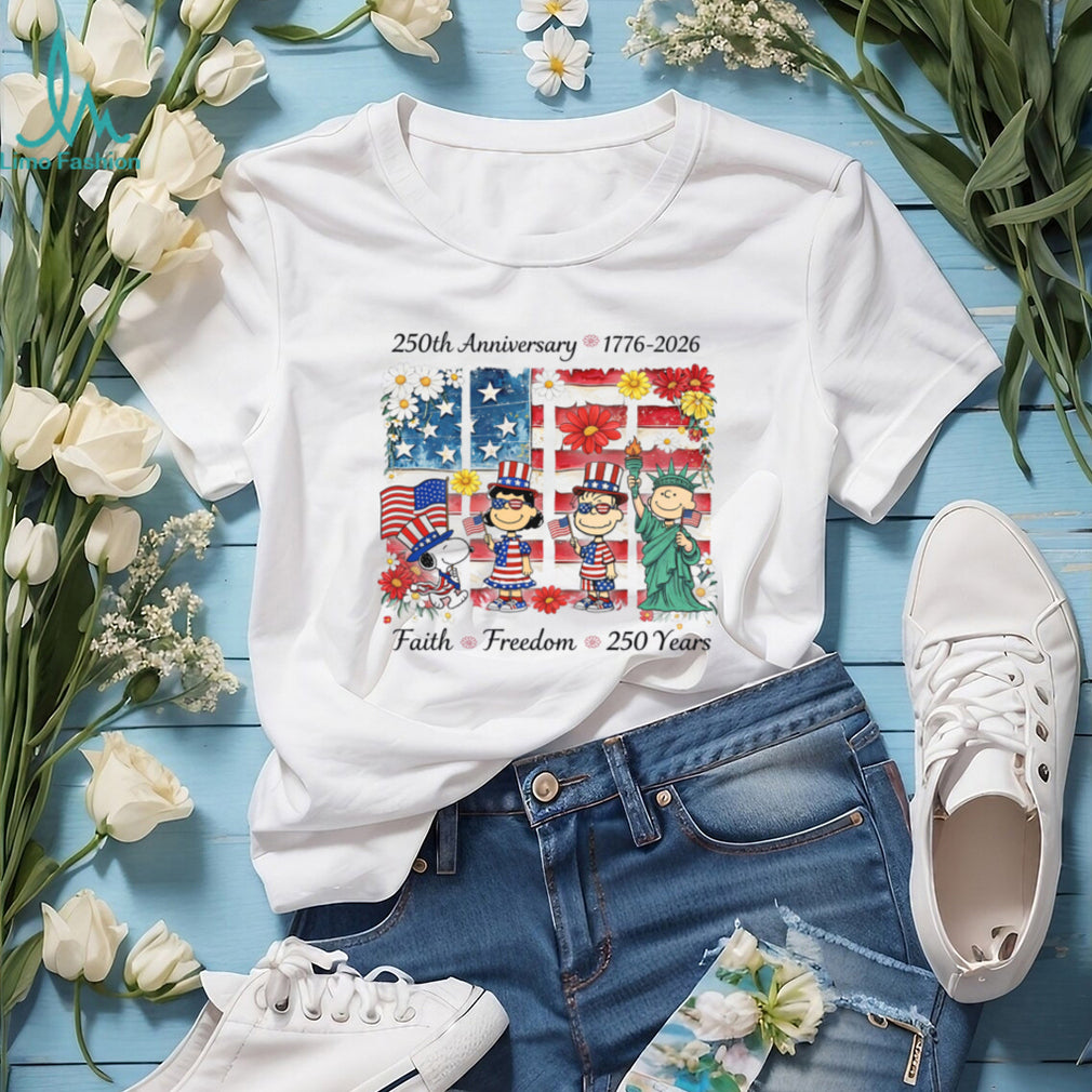 Peanuts Gang America 250th Anniversary T Shirt Faith Freedom 1776 2026