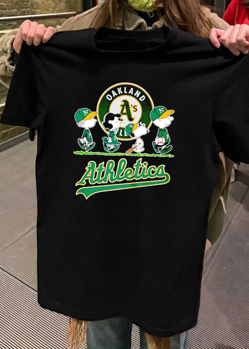 Peanuts Gang Walk Oakland A’s Athletics T-Shirt