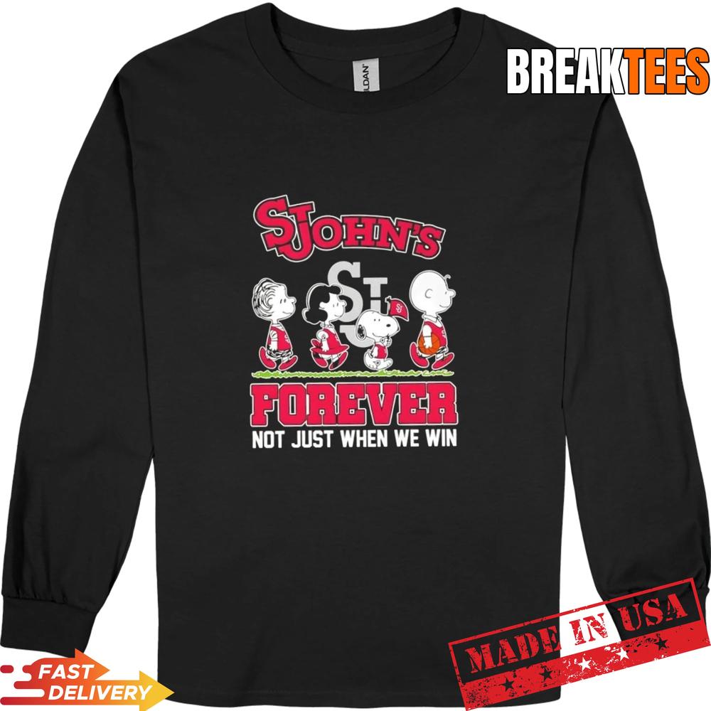 Peanuts Snoopy and friends x John’s Red Storm Basketball Forever Shirt