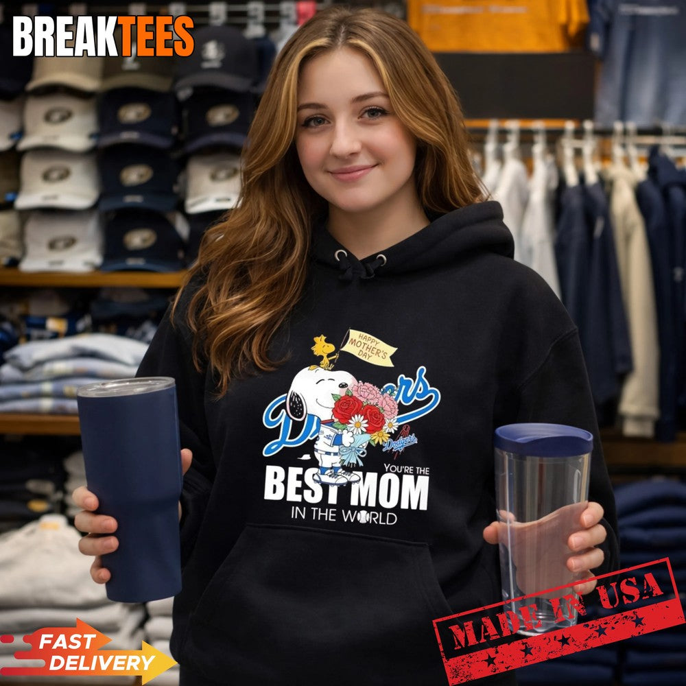 Peanuts Snoopy x Los Angeles Dodgers Happy Mother’s Day T-Shirt