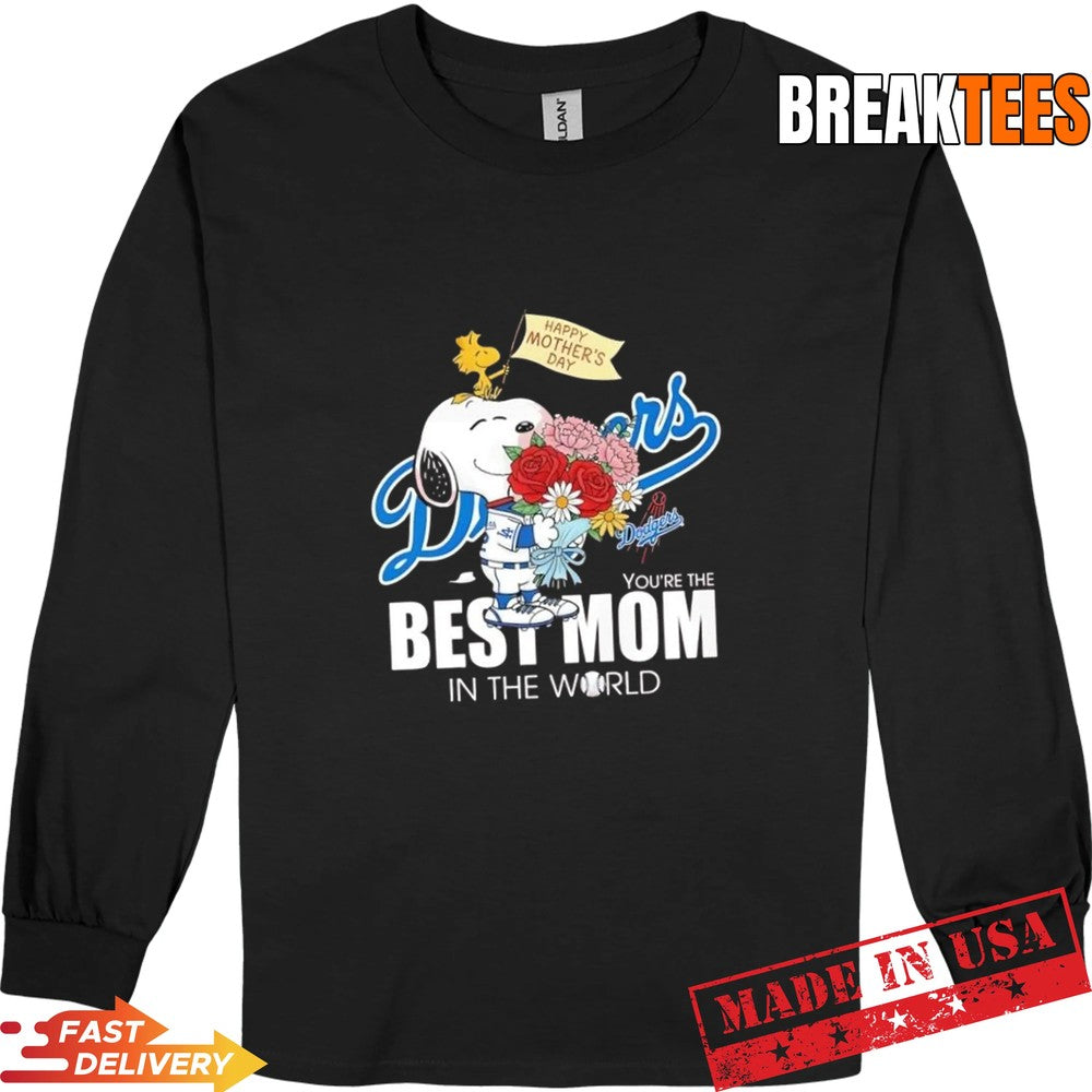 Peanuts Snoopy x Los Angeles Dodgers Happy Mother’s Day T-Shirt