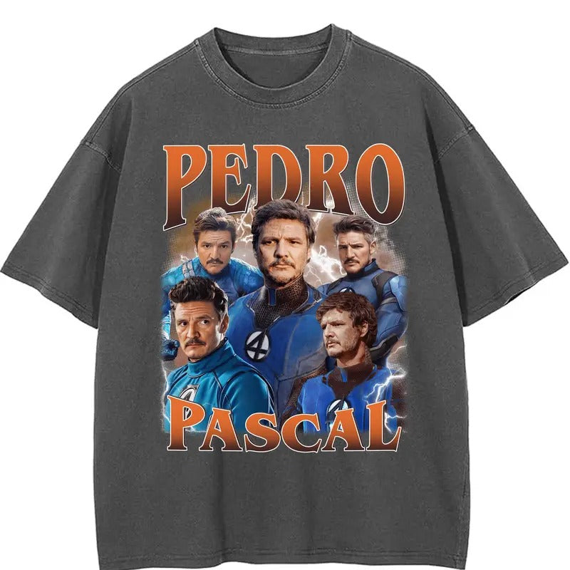 Pedro Pascal Fantastic 4 Comfort Colors Unisex T-shirt For Men- For Women, Y2K 90s Retro Movie Bootleg Tshirt, Fit Soft...