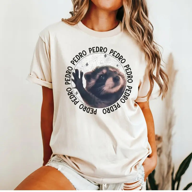 Pedro Pedro Raccoons Vintage Graphic T-shirts, Retro Raccoon  Tshirt, Raccoon Lovers, Funny Raccon Tee, Oversized Washed...
