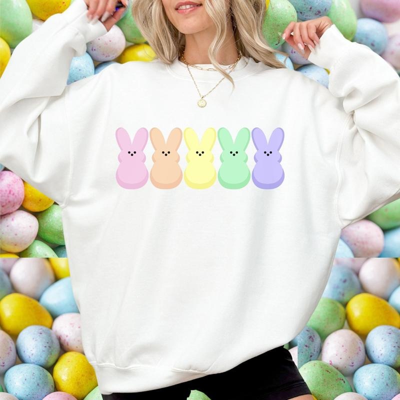 Peep My Sweatshirt, 2025 Easter Sweatshirt, Candy Peeps Sweater, Egg Hunt Shirt, Spring Room Mom, Christian Spring, Eggs...