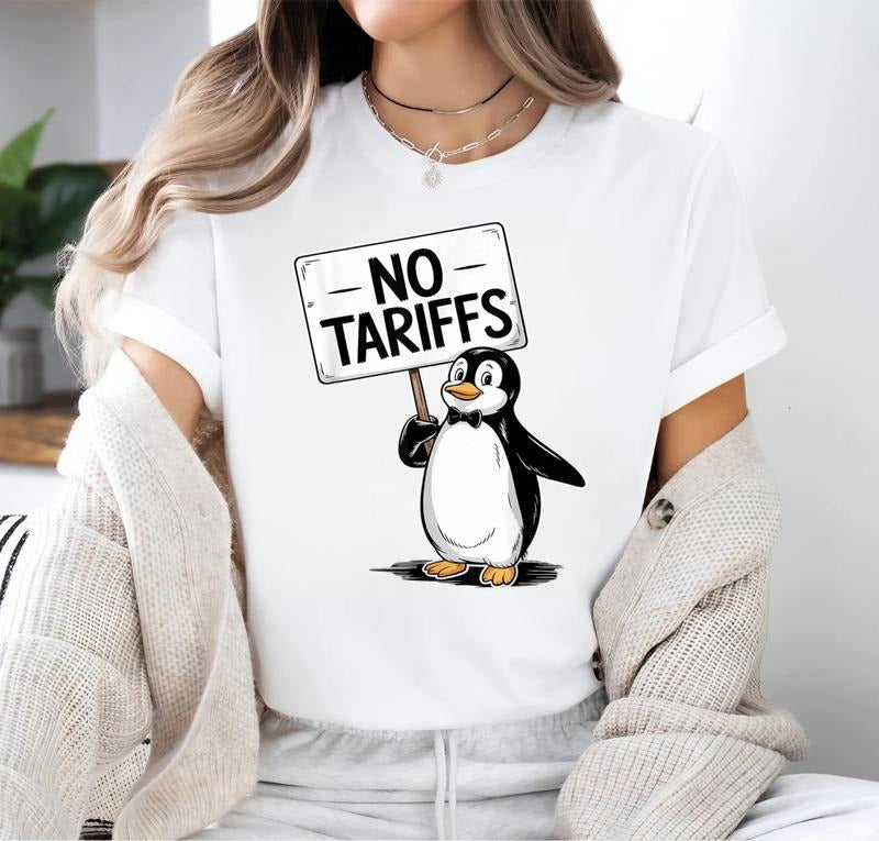 Penguins No Tariffs T-shirt, Subtle FDT Tee, 100% cotton Hoodie, Sweatshirt | UrbanDripWear.com