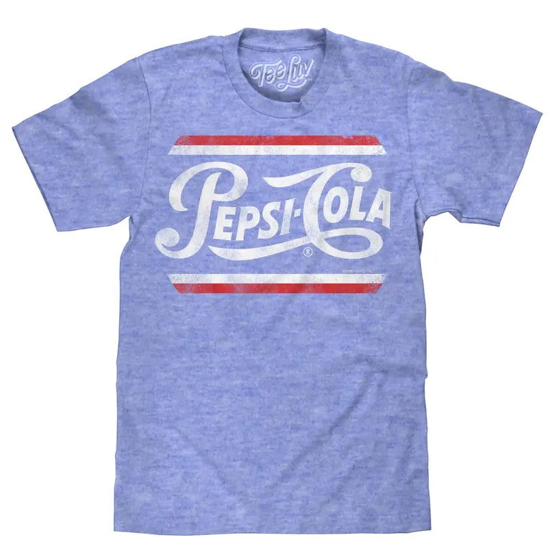 Pepsi Classic Script T-Shirt - Blue Hoodie, Sweatshirt | UrbanDripWear.com